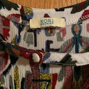 Kori America Sleeveless Fall Flowy Tank Tunic